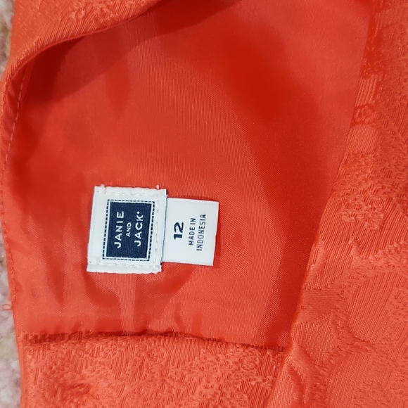 Janie and Jack Coral Brocade Dress - Picture 3 of 7